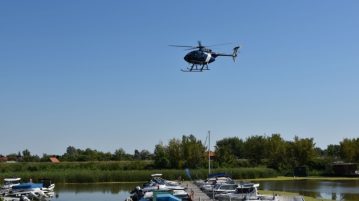 Légi ellenőrzés a Tisza-tó felett